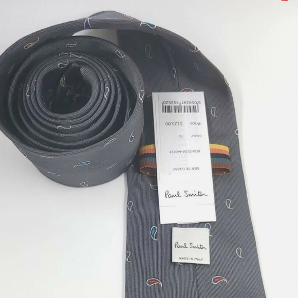 Paul Smith  100% Silk Italy Men's Necktie Tie - Picture 3 of 5